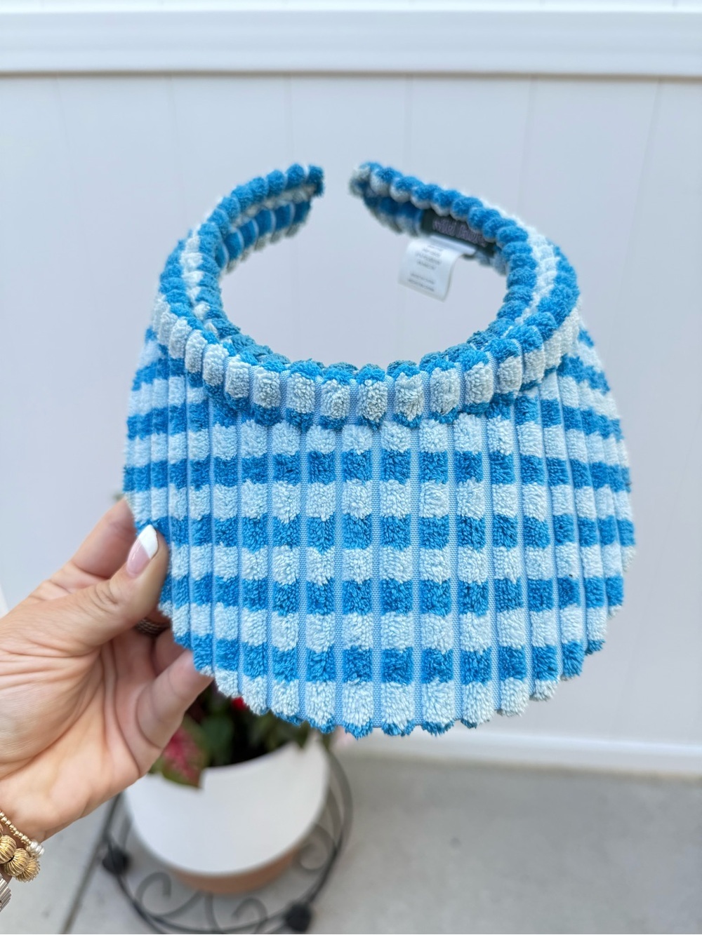 wild fable Blue and White Textured Visor Headband